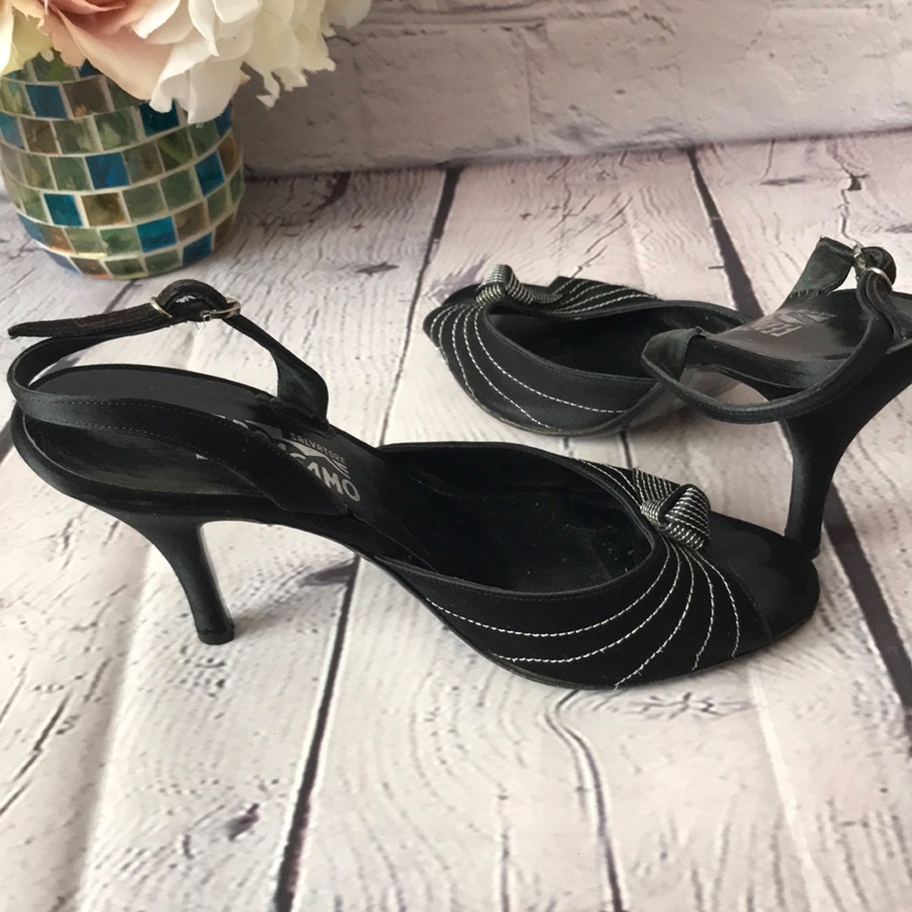 Salvatore Ferragamo peeptoe heels Size 9 - Picture 7 of 8